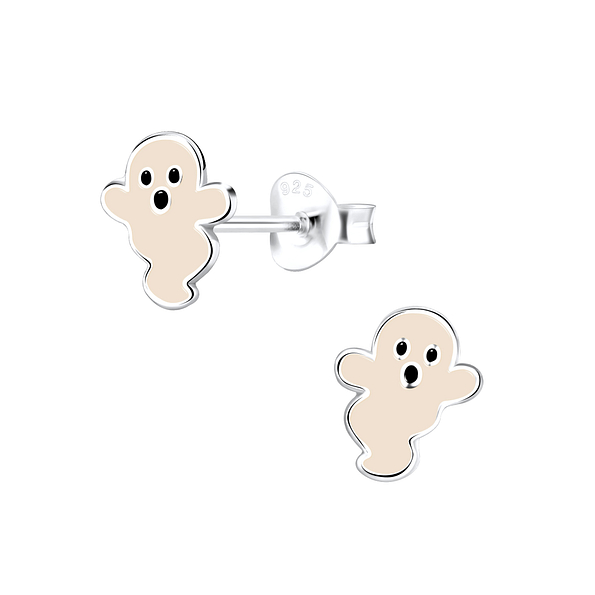 Silver Ghost Stud Earrings - Wholesale - 9340 Silver Ghost Stud Earrings - Wholesale - 9340