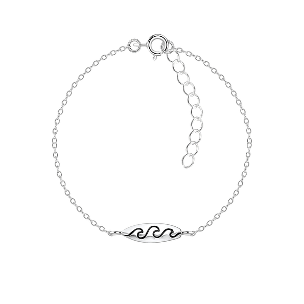 Silver Surfboard Bracelet - 8614