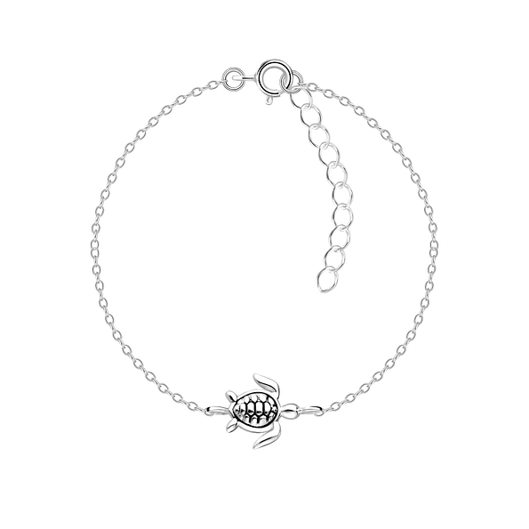 Silver Turtle Bracelet - 8615