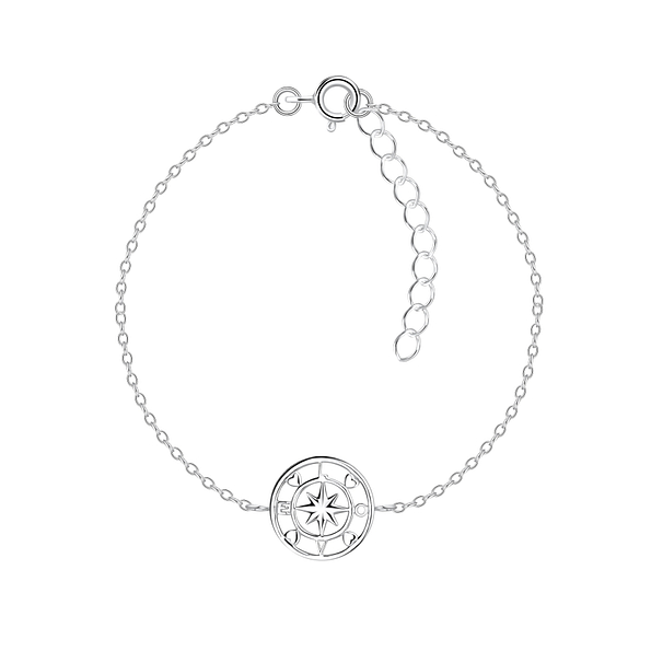 Silver Love Compass Bracelet - 9718