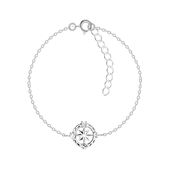 Silver Compass Bracelet - 9719