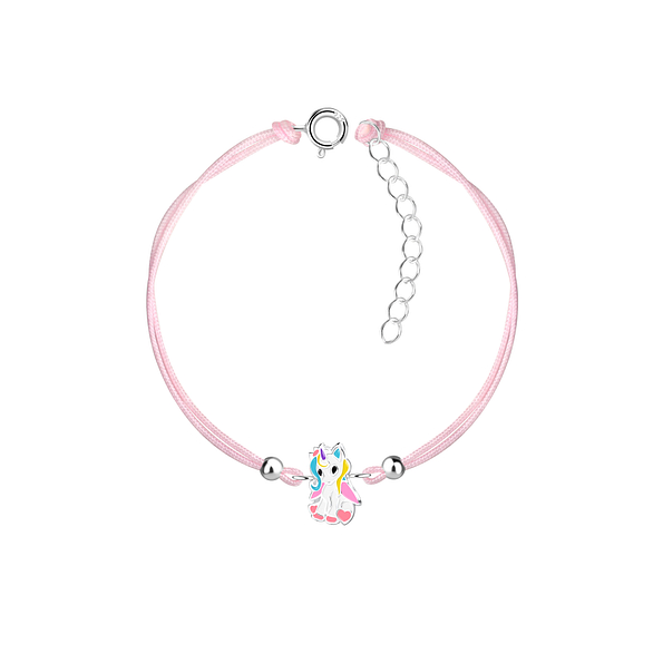 Silver Unicorn Cord Bracelet - 9930