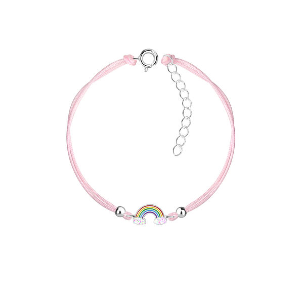 Silver Rainbow Cord Bracelet - 9903
