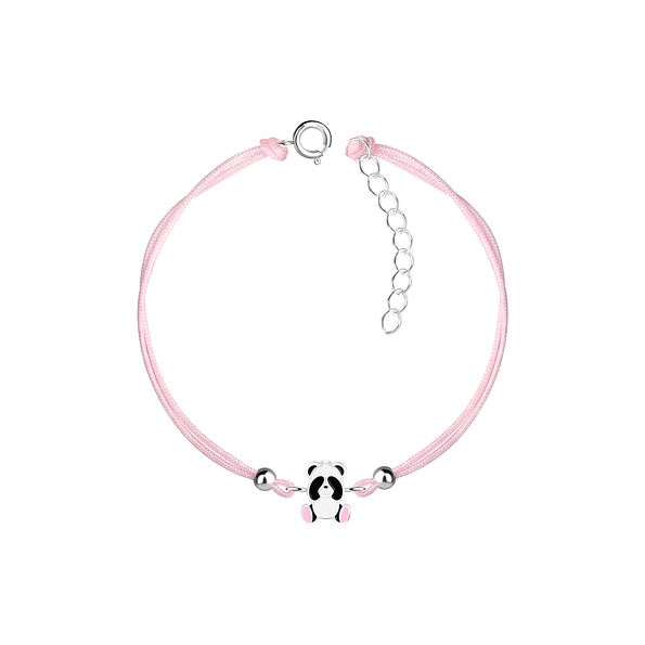 Silver Panda Cord Bracelet - 9918