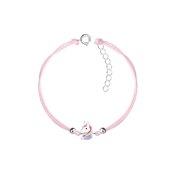 Silver Unicorn Cord Bracelet - 9904