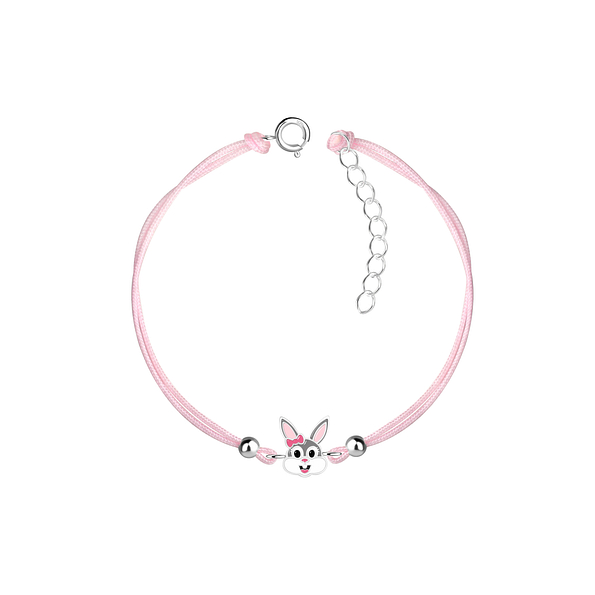 Silver Bunny Cord Bracelet - 9923
