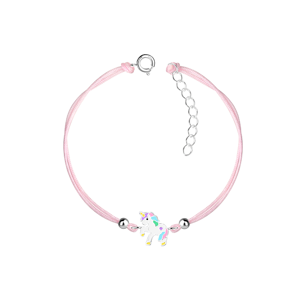 Silver Unicorn Cord Bracelet - 9938