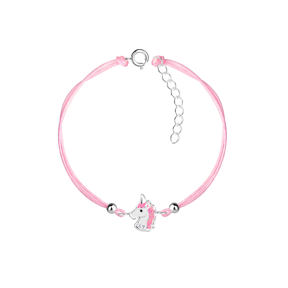 Silver Unicorn Cord Bracelet - 9905 Silver Unicorn Cord Bracelet - 9905
