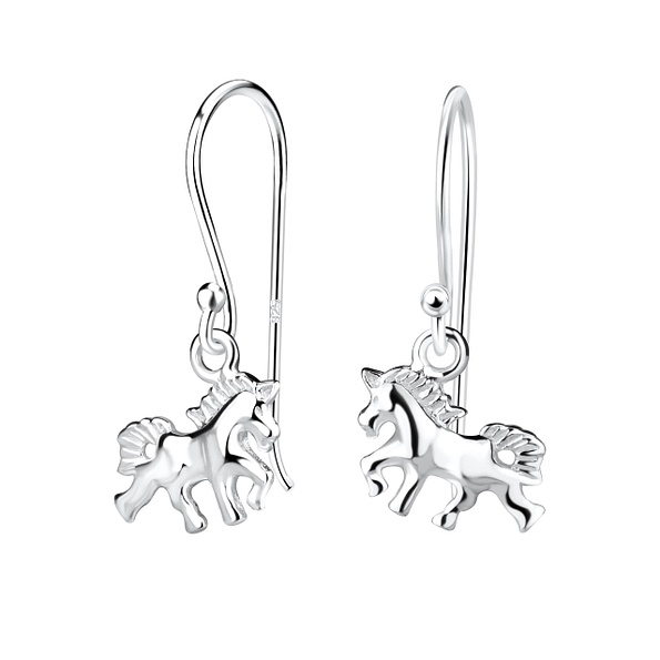 Silver Horse Earrings - 10011