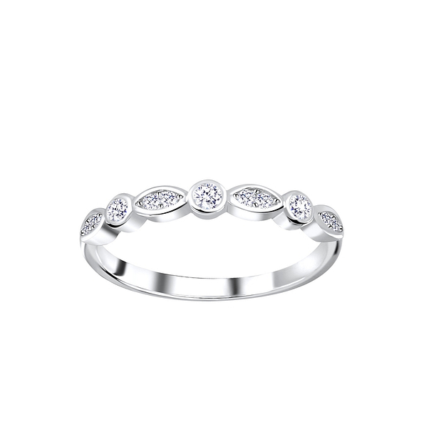 Silver Geometric Eternity Ring - 10000