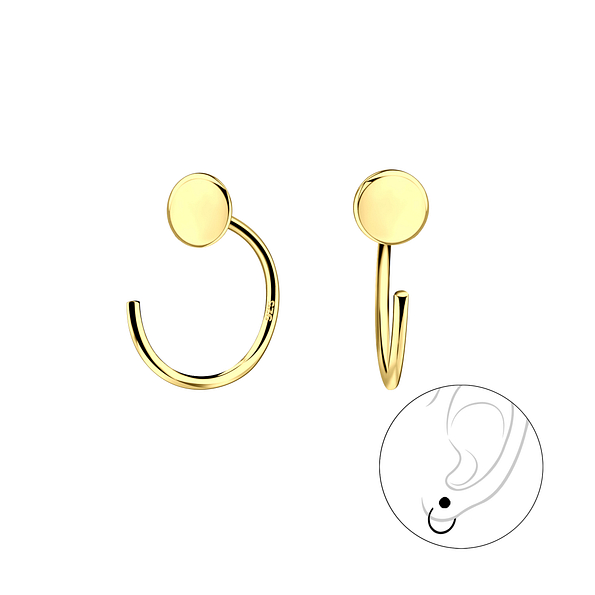 Silver Round Ear Huggers - 10486