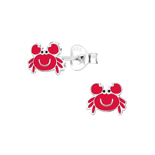 Silver Crab Stud Earrings - 10534