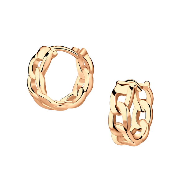 Silver Intertwining Hoop Earrings - 10466