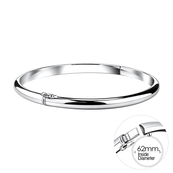 5mm Silver Bangle - 10659