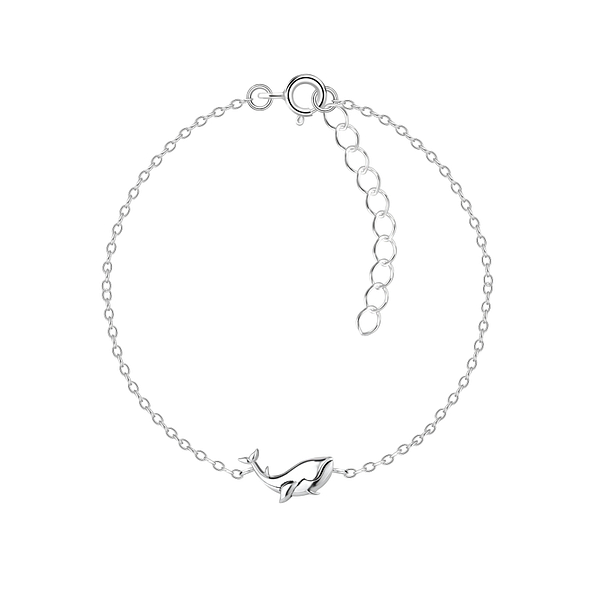 Silver Whale Bracelet - 8602
