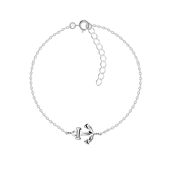 Silver Anchor Bracelet - 12773