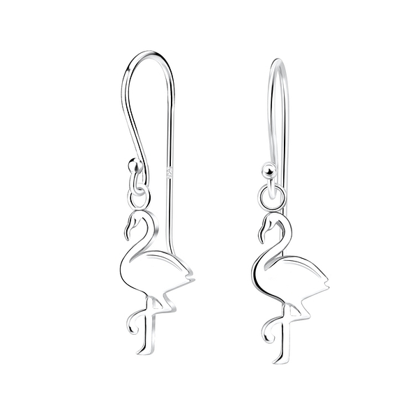 Silver Flamingo Earrings - 10712