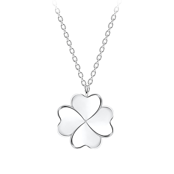 Silver Clover Necklace - 10554