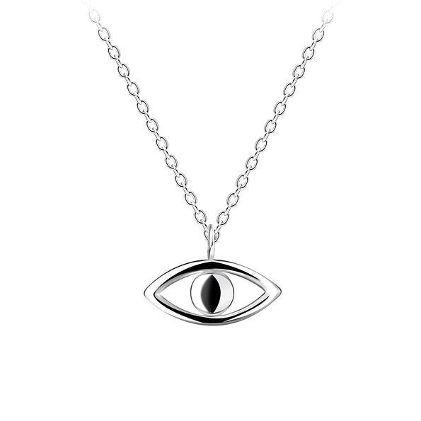 Silver Evil Eye Necklace - 10698