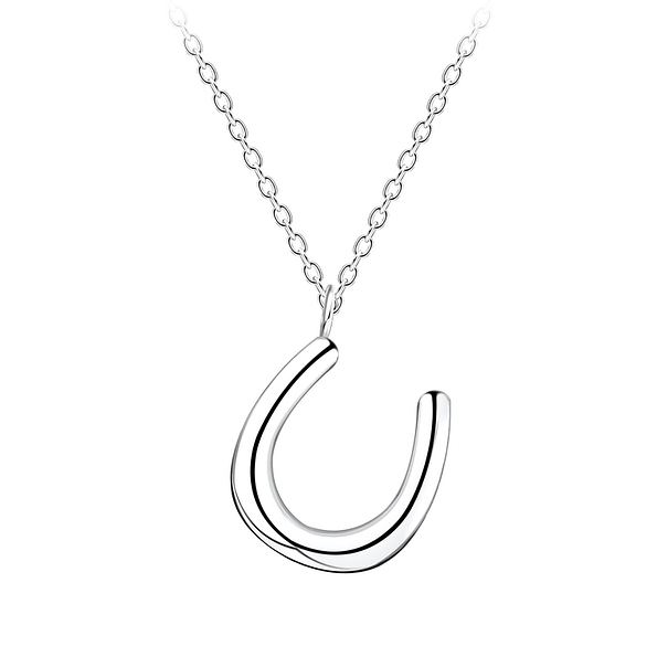 Silver Horseshoe Necklace - 10633