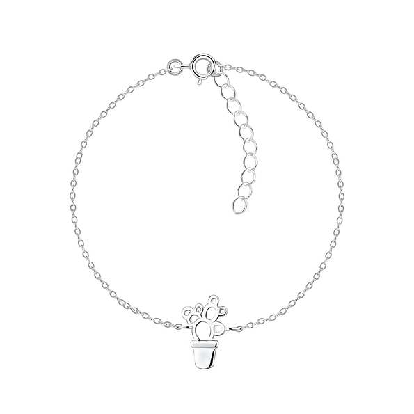 Silver Cactus Bracelet - 11348