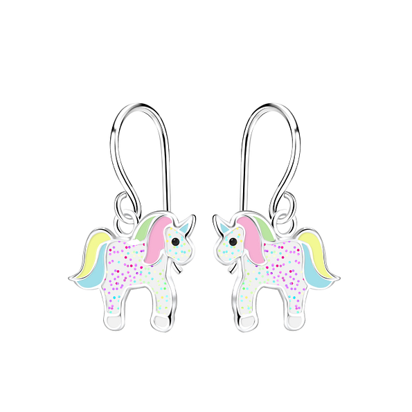 Silver Unicorn Earrings - 11003