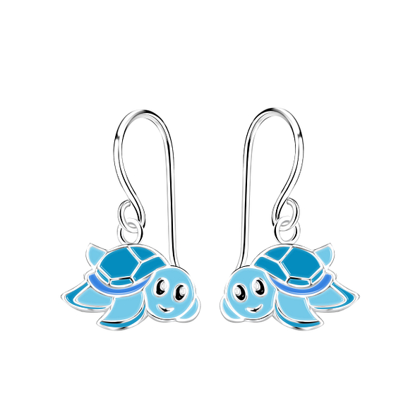 Silver Turtle Earrings - 11571