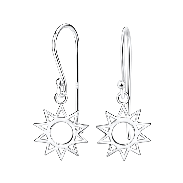 Silver Sun Earrings - 11749