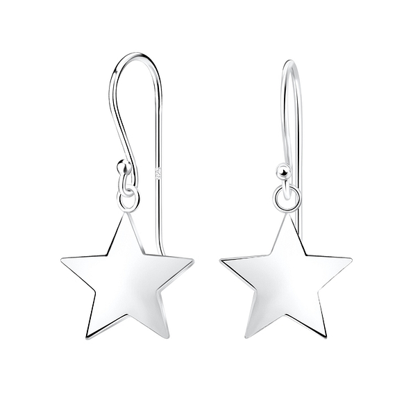 Silver Star Earrings - 11673
