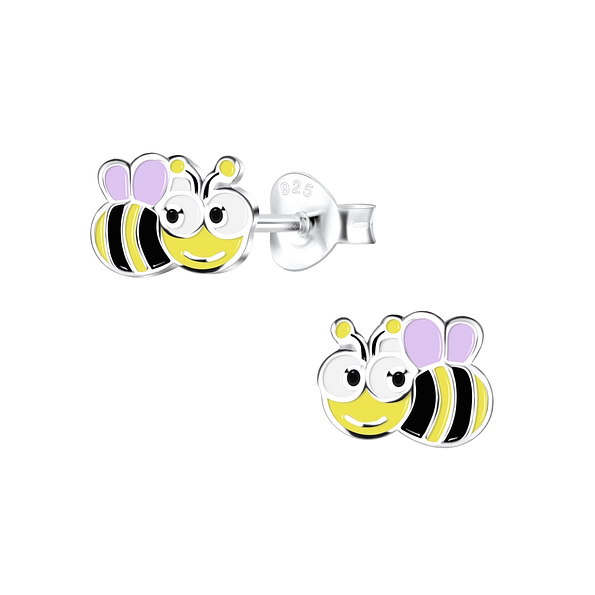 Silver Bee Stud Earrings - 11293