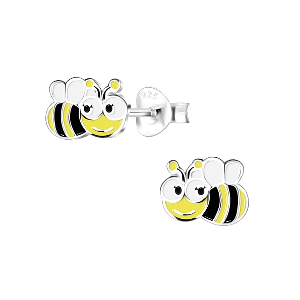 Silver Bee Stud Earrings - 11285