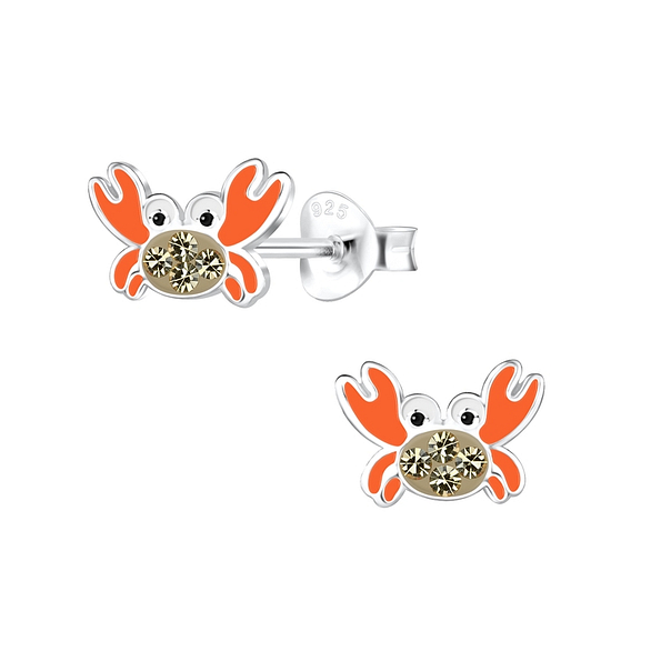 Silver Crab Stud Earrings - 11297