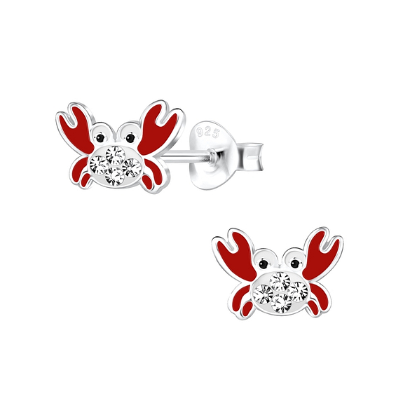 Silver Crab Stud Earrings - 11283