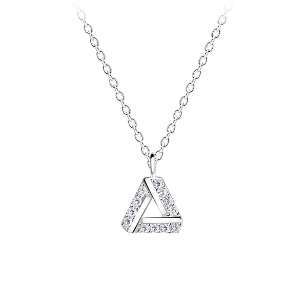 Silver Triangle Necklace - 11762