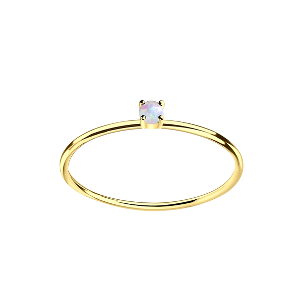 2mm Opal Silver Ring - 11380