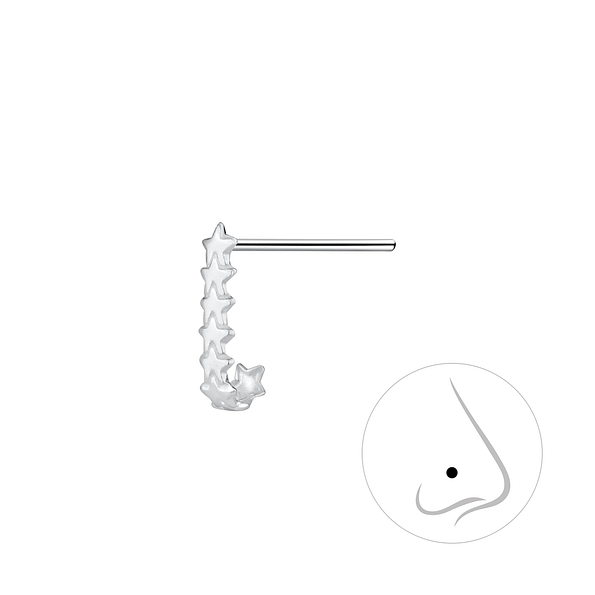 Silver Star Nose Stud - 11921