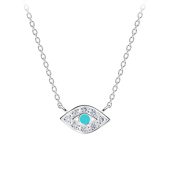 Silver Evil Eye Necklace - 17238