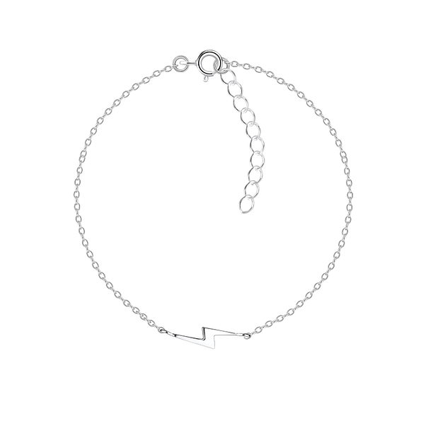 Silver Lightning Bolt Bracelet - 12786