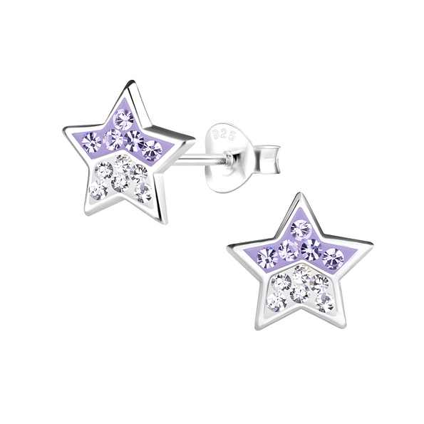 Silver Star Stud Earrings - 13042 Silver Star Stud Earrings - 13042