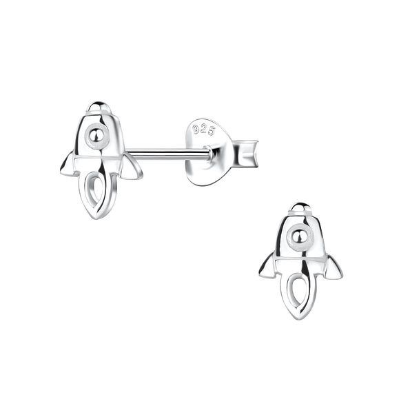Silver Rocket Stud Earrings - 17450