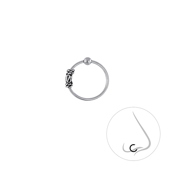 Silver Bali Ball Closure Ring - 3399 Silver Bali Ball Closure Ring - 3399