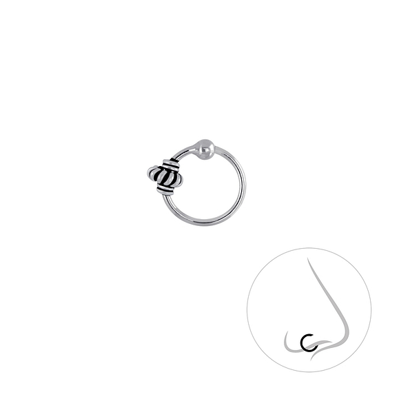 Silver Bali Ball Closure Ring - 3385 Silver Bali Ball Closure Ring - 3385