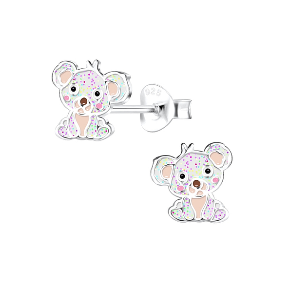 Silver Koala Stud Earrings - 13379