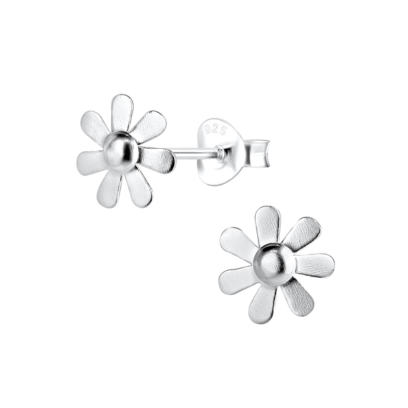 Silver Flower Stud Earrings - 15059 Silver Flower Stud Earrings - 15059