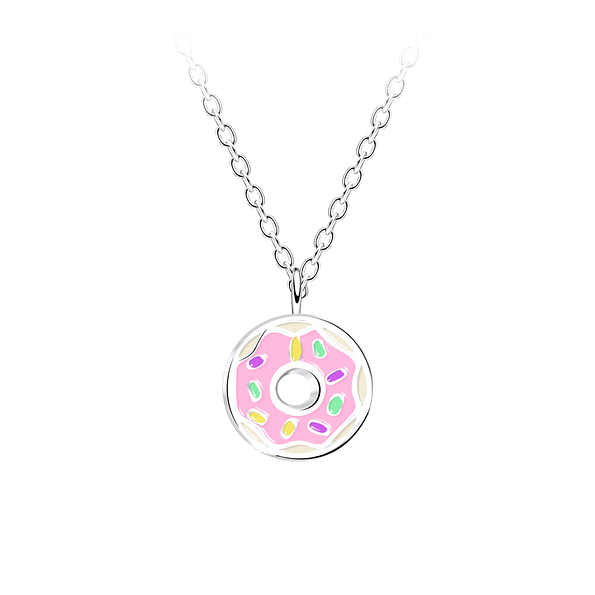 Silver Donut Necklace - 14673