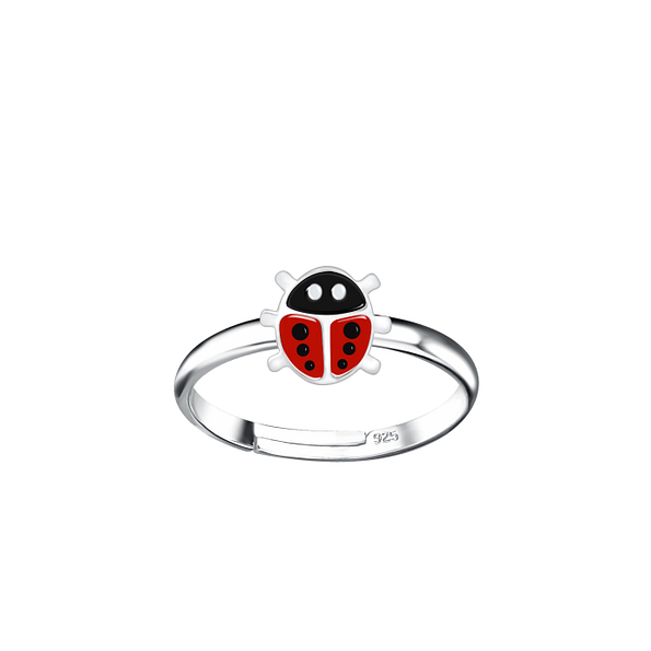 Silver Ladybug Adjustable Ring - 15051 Silver Ladybug Adjustable Ring - 15051