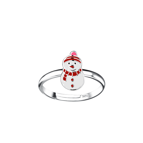 Silver Snowman Adjustable Ring - 15153 Silver Snowman Adjustable Ring - 15153