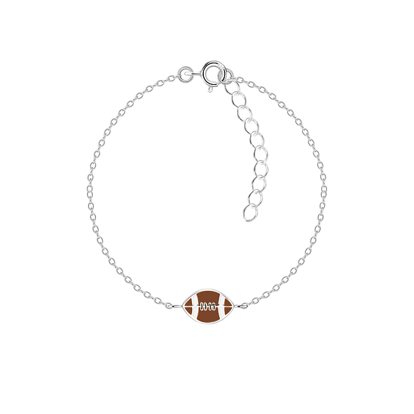 Silver American Football Bracelet - 15642
