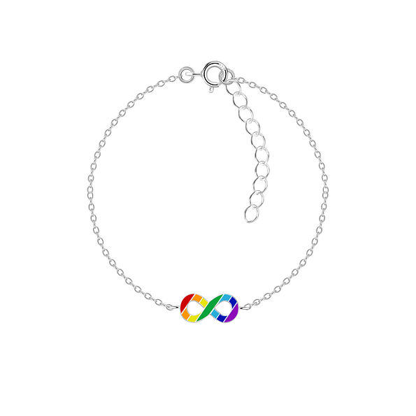 Silver Rainbow Infinity Bracelet - 15637
