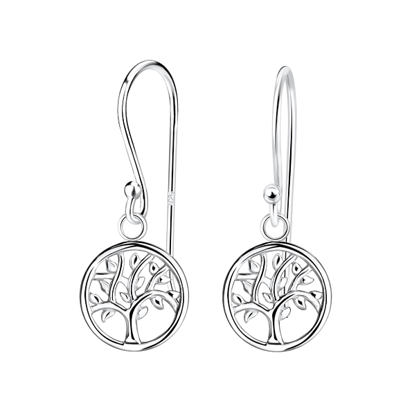 Silver Tree Of Life Earrings - 15670